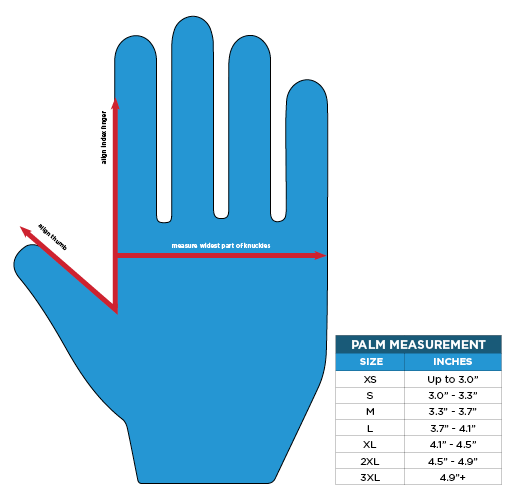 Glove Size Chart - Webpage
